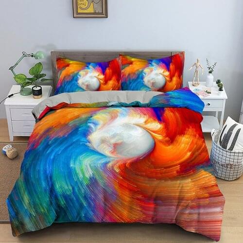 Psychedelic Abstract Bloom Bedding Sets Duvet Cover Bed Linen Bedclothes Twin/Queen/King Size Bed Room For Kids Bedding for Kids