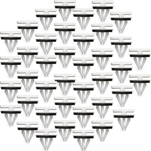 40PCS OEM # W716503-S300 22033A Rocker Panel & Deck Lid Moulding Clips with sealer Fits 9 MM Holes for Ford Fusion MKZ 2013 on