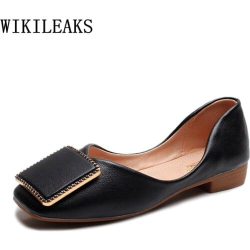 Leather Shoes Women Flats Shoes Women Loafers Luxury Brand Ladies Slip on Shoes for Women Plus Size Zapatillas De Mujer Casual