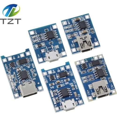 Micro USB 5V 1A 18650 TP4056 Lithium Battery Charger Module Charging Board With Protection Dual Functions 1A Li-ion