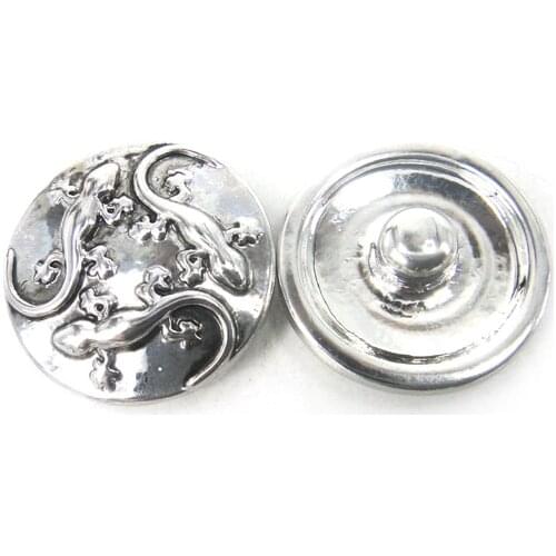 MOODPC Free drop shipping new arrive 1.8-2cm alloy wall gecko charm DIY snap button metal charms