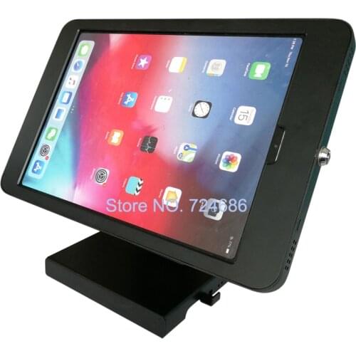 For iPad pro 12.9" floor display security stand support secure bracket lock kiosk holder with lockable metal box