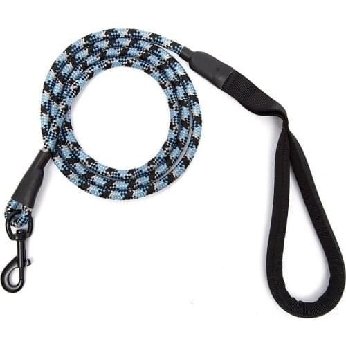 Nylon Reflective Dog Lead Rope Pet Training Leashes Safety Mountain Climbing Rope For Medium Large Dogs