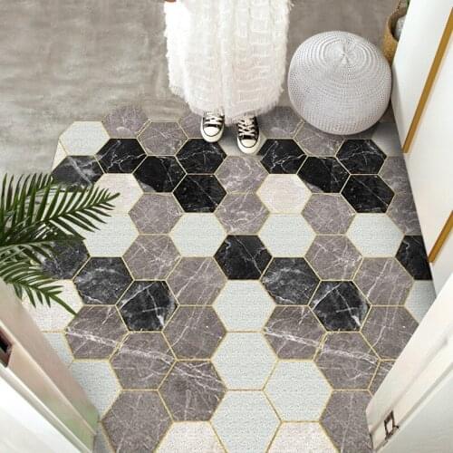 New Arrive Geometry Entrance Doormat Hallway Floor Mat For Home Non Slip Bathroom Mat Absorbent Sheet Pad Decoration For Home