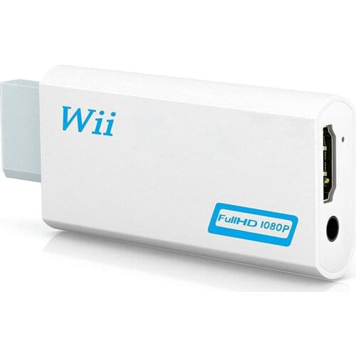 Full HD 1080P Wii to HDMI-compatible Converter Adapter Wii2HDMI Converter 3.5mm Audio for PC HDTV Monitor Display