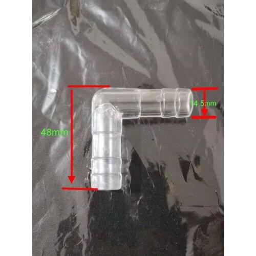 Transparent L Right Angle Hose Connection For Goat Milking Machine Milking Hose Connecting O.D.14.5