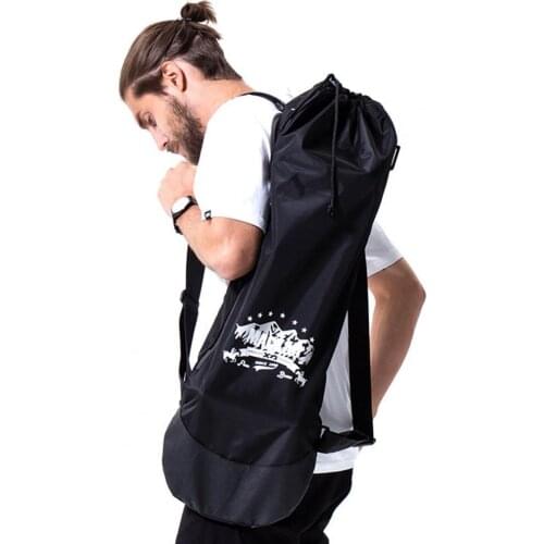 Skateboard Backpack Storage Pockets Waterproof Digital Printing Drawstring Skateboard Carry Bag for Double-warped Skateboard