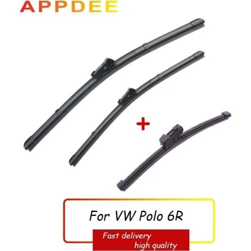 APPDEE LHD Wiper Front Rear Wiper Blades Set For VW Polo 6R Hatchback 2009-2017 Windshield Windscreen Window 24"+16"+11"