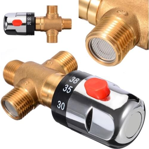 Thermostatic Mixing Valve Water Temperature Control Valve Pipe Basin Thermostat Control Valve