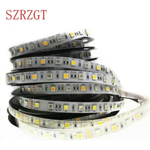 1 Roll 5M Waterproof 12V LED Strip Light 5050 RGB RGBW RGBWW pink Blue Red Green Diode Tape LED Lamp Home Holiday Decoration