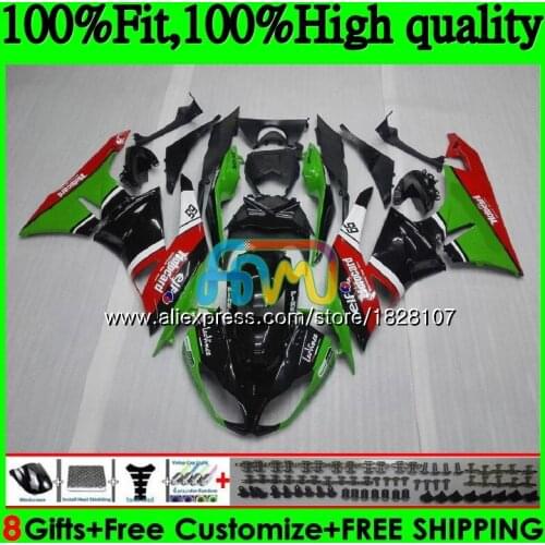 Injection For KAWASAKI ZX 6R Green red ZX-636 ZX 636 ZX636 25BS.23 ZX-6R ZX6R 13 14 15 16 17 2013 2014 2015 2016 2017 Fairing
