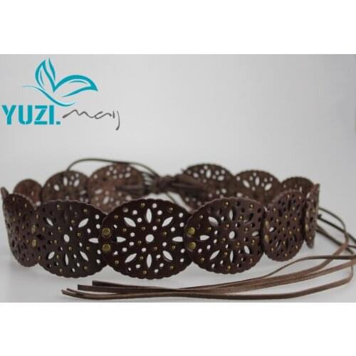 Women Belt Yuzi.may 2017 Vintage New Leather Cowhide Rivet Practical Belts All Match Cintos G0022 Cinto Feminino