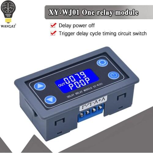 DC12V LED Digital Time Delay Relay Module Programmable Timer Relay Control Switch Timing Trigger Cycle with Case for Indoor