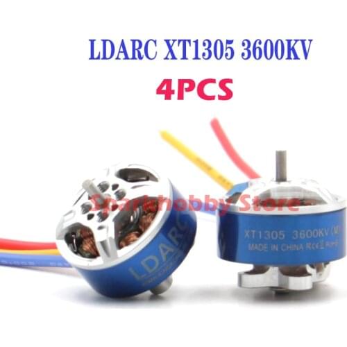 4PCS LDARC XT1305 3600kv Brussless Motor 1305 3-4S para Kingkong 140HD ET125 4S 2840 hélice FPV Racing