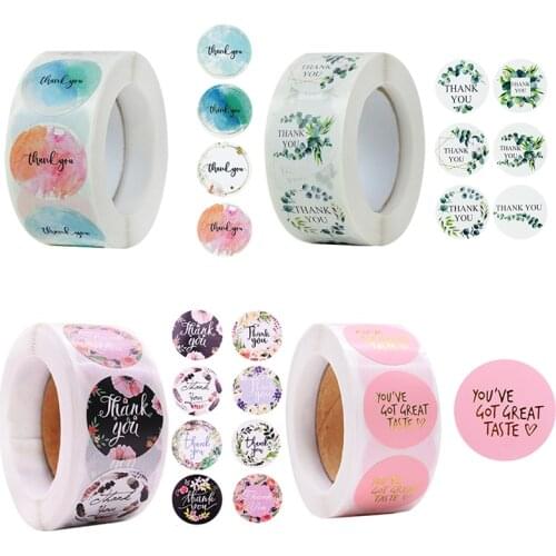 500pcs/roll Thank You Stickers envelope sealing labels sticker Scrapbooking Stickers Festival Birthday Party Gift DecorLabels