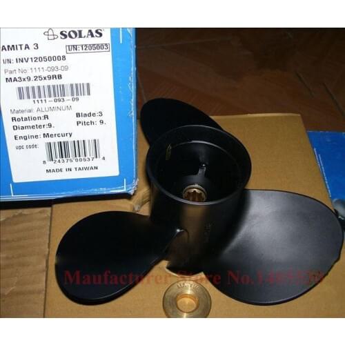 Free shipping Top Quality 91/4X9 Propeller for Mercury 2 stroke 9.9-15HP outboard motor 9 inches 8 slots