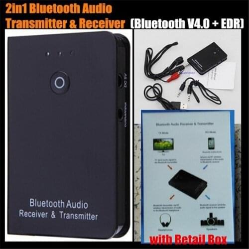 Bluetooth Transmitter & Receiver Wireless A2DP Audio Music Adapter 3.5mm 2 in 1 Dual-use Portable Audio Player Wireless Adapter