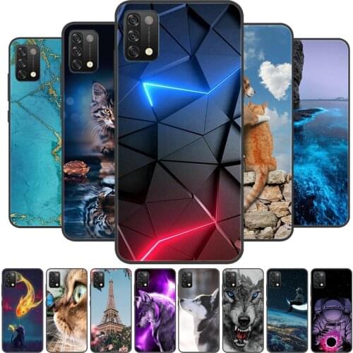For UMIDIGI A11 Case Cat Wolf Painted Soft Silicone Phone Cases for Umidigi A11 Back Cover For UmidigiA11 A 11 2021 Global Coque