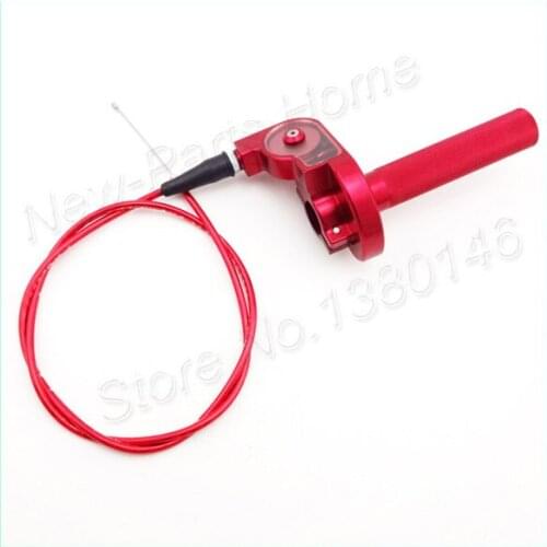 Red CNC Turn Twist Throttle & Throttle Cable Assembly For Pitster Pro YCF GPX CRF Pit Dirt Bike XR50 SSR CRF50 Motocross