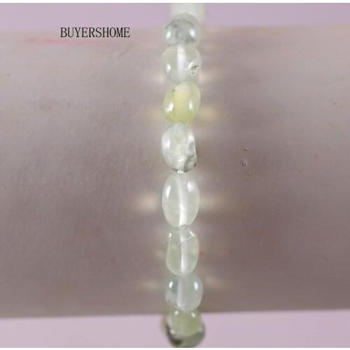 Hot Wrist Jewerlry For Women Natural Stone Beads Irregular Light Green Stone Bracelet 7.5" 1Pcs H1319