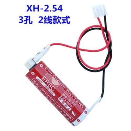 5PCS/LOT New Original Version AA 14500 ER6C 3.6V Lithium Battery PLC Batteries With White Plug