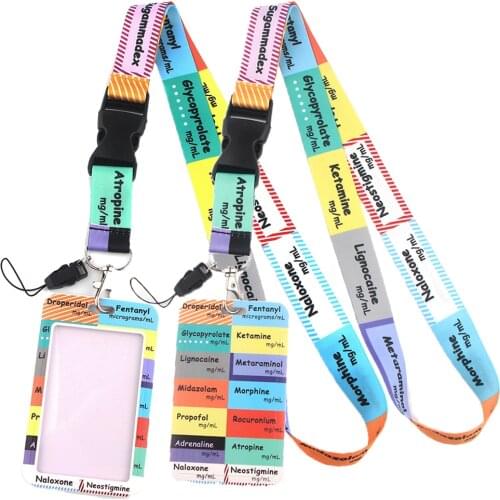 LT15 Doctors Critical Care ICU Anaesthetics Nurses Print Lanyard Credit Card ID Holder Key Chain Key Rings Badge Holder Gifts