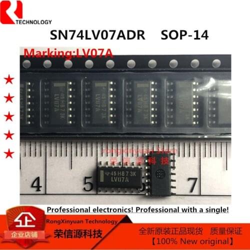 SN74LV07ADR Marking: LV07A SOP-14 SN74LV07AD SN74LV07 74LV07A HEX BUFFERS/DRIVERS WITH OPEN-DRAIN OUTPUTS 100% New original