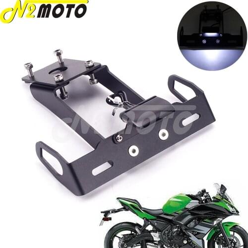 Motorcycle Tail Tidy Fender Eliminator Kit License Plate Holder Bracket w/ LED Light For KAWASAKI Z 650 NINJA 650 2017-2020