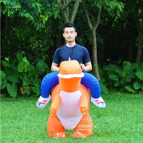 Blow Up Halloween Dragon Adult Fancy Ride Dress Party Dinosaur Costumes Inflatable Ride on Xmas TRex Purim