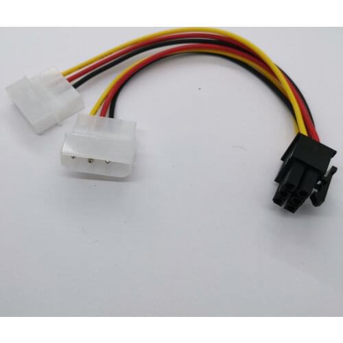NEW SATA TO IDE power cable 6 Pin SATA Female to Molex IDE 4 Pin Male Adapter Extension Hard Drive Power Supply Cable