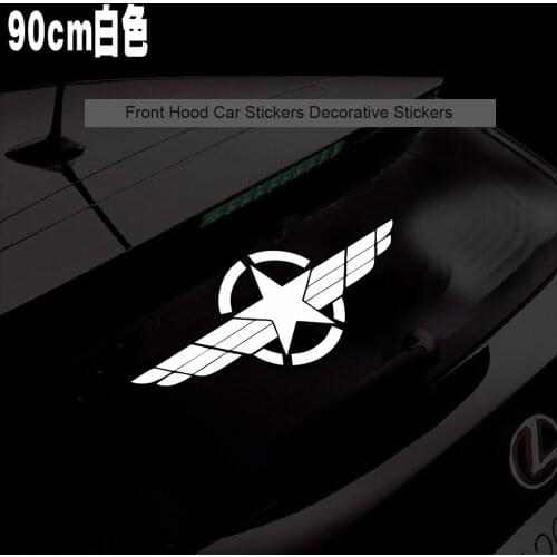 Pentagram WWII Front Hood Decal Car Stickers for Mercedes Benz A C GLA GLC CLA45 AMG W176 C117 W204 Car Styling Accessories