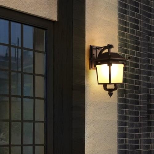 Retro outdoor wall light europe villa sconce lamp E27 waterproof exterior garden doorway light vintage porch lamp Black