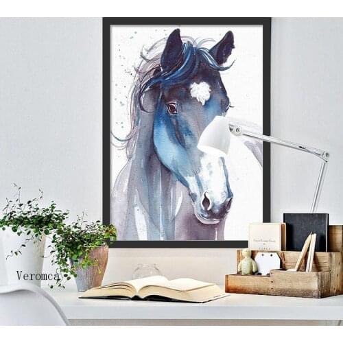 Nordic Watercolor Horse Canvas Painting Animals Poster Home Decorative Picture Print Wall Art Mural for Living Room Study Decor