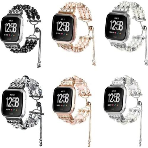 Woman jewelry Agate Strap For Fitbit Versa Bracelet Smart Watch repalcement Wrist band