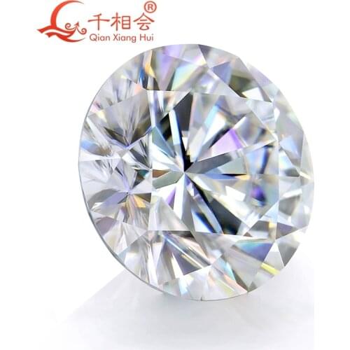 12.5mm to 20mm DF GH IJ color white Round shape Brilliant cut moissanites loose gem stone qianxianghui with certificates