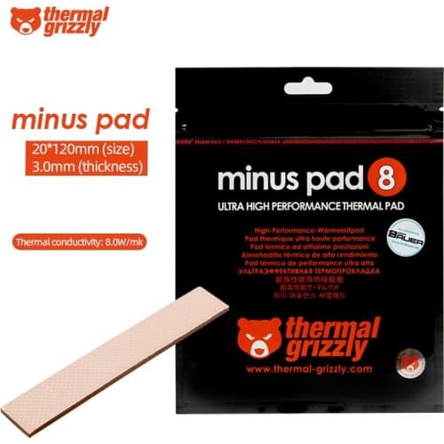 Thermal Grizzly 2Pcs Thermal Grease Pad PC CPU GPU Heat Conduction Heat Sink Cooling North South Bridge Heat Thermal Pad 8W/MK