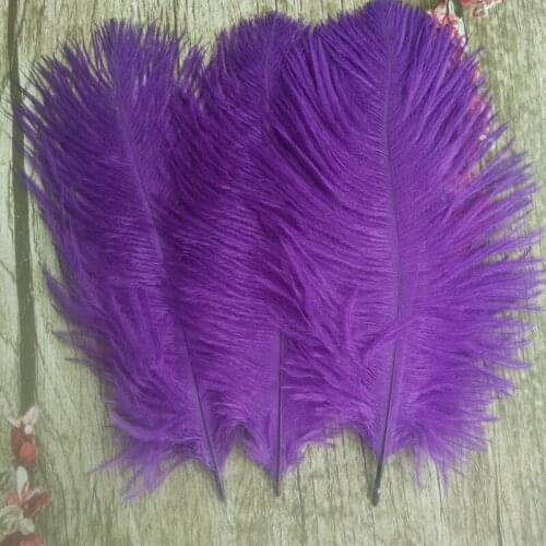 50pcs pretty purple ostrich feathers High Quality 6-8 inches/15-20 cm Christmas Birthday Wedding Party DIY Decorations Plumage