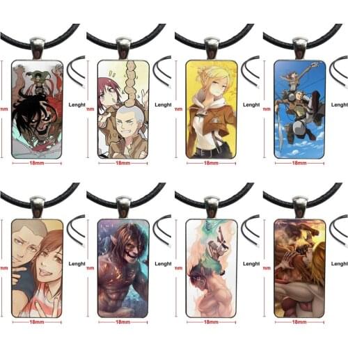 Amine Attack On Titan Glass Pendant Galaxy Pendant Necklace Women Steel Plated Necklaces Jewelry For Girls Gift