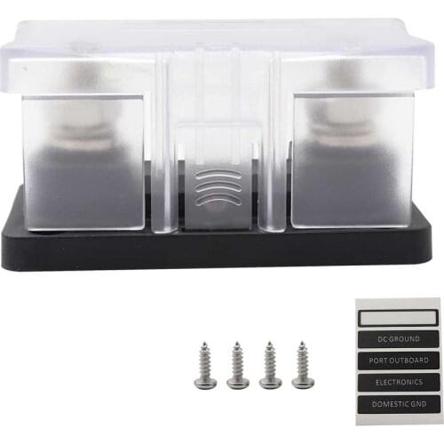 12V/24V/32V 35-300A Car ANL Fuse Holder Fuse Block Box with 2X M10 Screw Studs LED Indicator Light for Truck Marine Boat RV