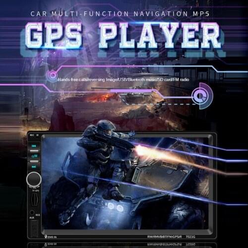 7021G 2 Din Car GPS Navigation Auto Radio Stereo Bluetooth FM Car Multimedia MP5 Player 7'' Touch Screen 2021 NEW GPS Navigator