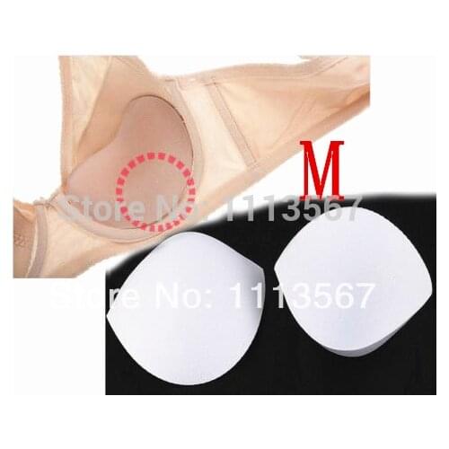 20set White Sewing In Bra Cups Soft Foam Size M Bra Pads For Bikini Pads Insert Clothing Set Sewing Suppliers WB12