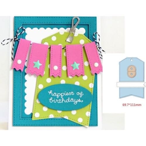 Banner Tag Frame Metal Cutting Dies Stencils for DIY Scrapbooking Photo Album Decorative Embossing Card Crafts Die Cut 2019
