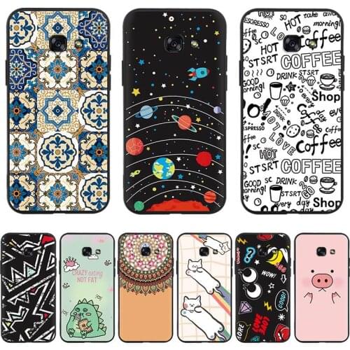 Cartoon For Woman Phone Case For Samsung Galaxy A520/A5 2017 Soft TPU For Girls Back Cover