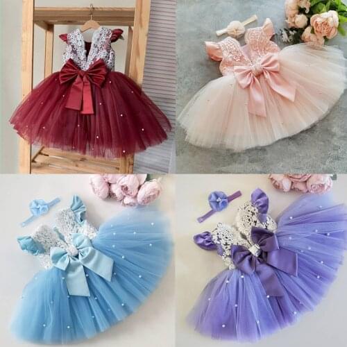 Baby Kids Princess Dresses for Girls Children Birthday Birthday Party Gown Girls Evening Communion Dress Lace Dress for Wedding