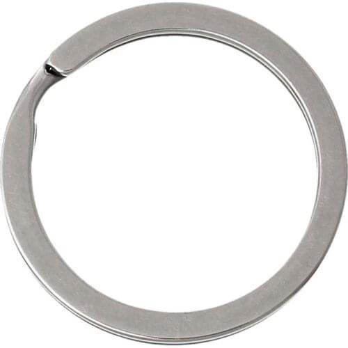 DoreenBeads Stainless Steel Key Rings Split Rings Circle dull silver color 3.0cm(1 1/8") Dia, 30 PCs