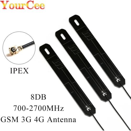 10Pcs 700-2700MHz GSM 3G 4G Dual Band Antenna 8DBI IPEX Interface Internal PCB Board Plate Aerial With 12cm Cable 4G Antenna