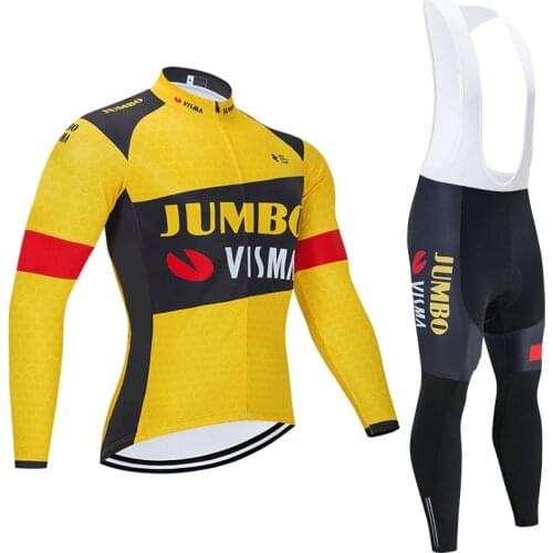 JUMBO TEAM CYCLING Jersey bike pants Wear Ropa Ciclismo MENS Winter thermal fleece BICYCLING jersey Maillot Clothing
