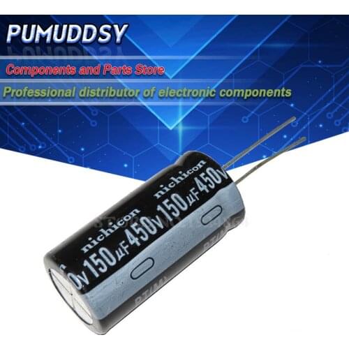 5PCS 450v150uf 150uf450v 18*35mm 450v 150uf 18x35 Electro Electrolytic capacitor