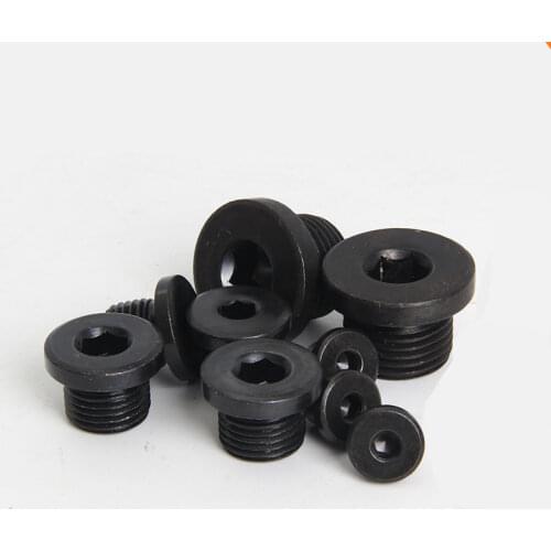 Ed nut hex socket flange face black seal pipe oil plug G1/81/43 M8 M10 M12 M14 M16 M18 M20*1.5 M22 M26 M27 M33 M42 M48 nut