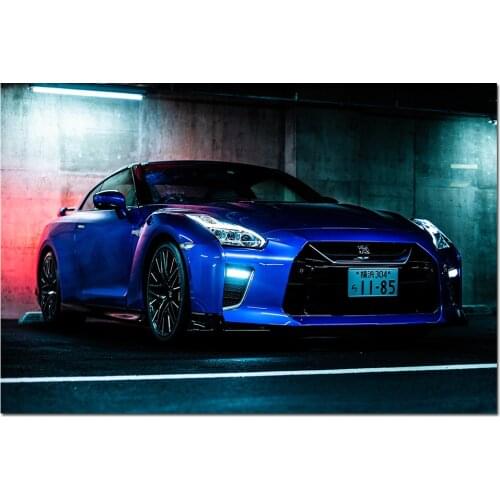Canvas Wallpaper Nissan GT R Supercar Posters Wall Art Paintings Wall Picture for Living Room Decor